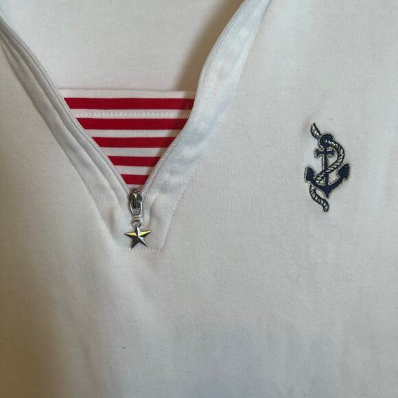 Allison Lane XL Sailing Theme Red White and Blue Stars patriotic Stars - Picture 1 of 6